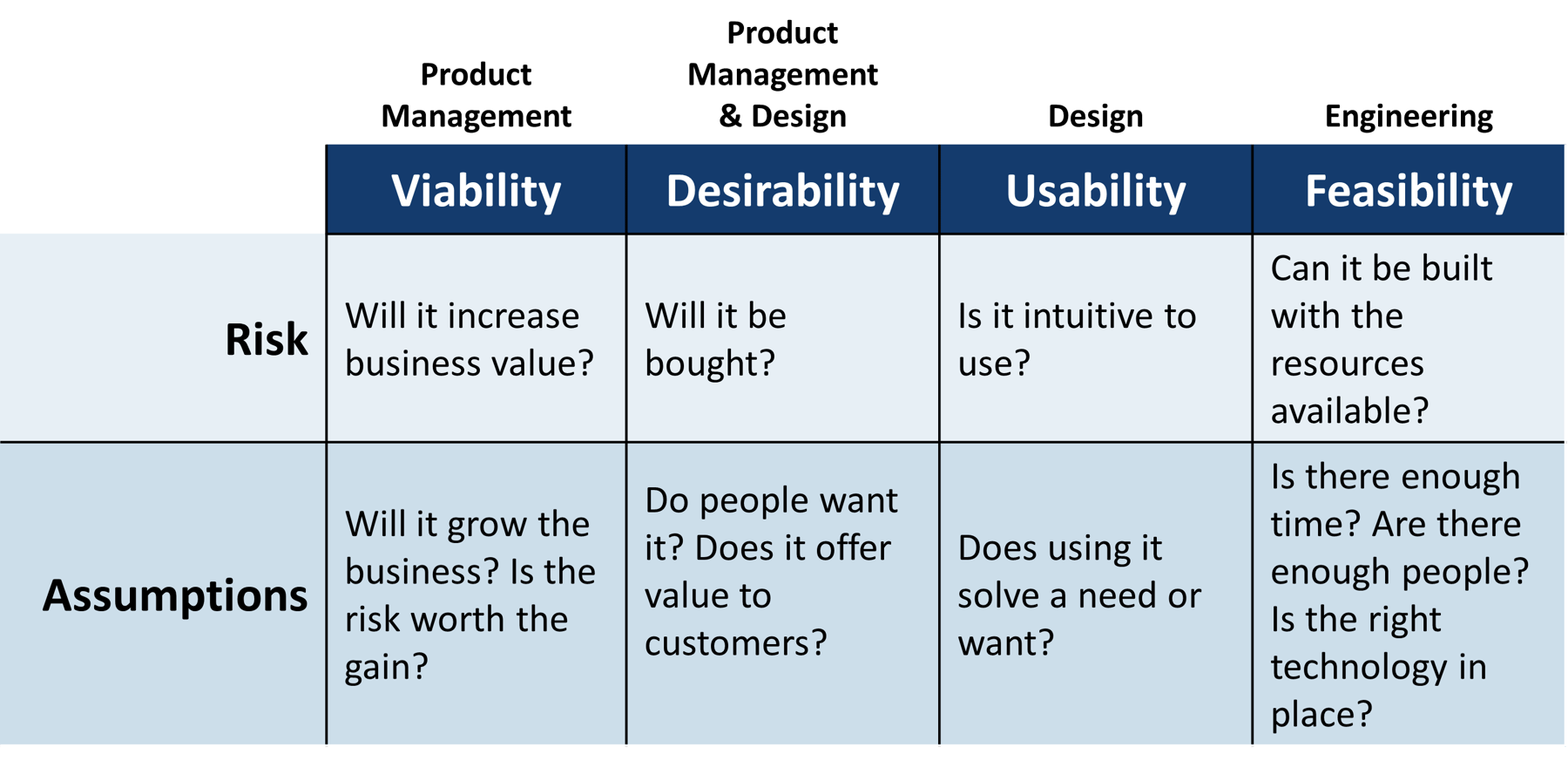 risk and assumptions in business plan